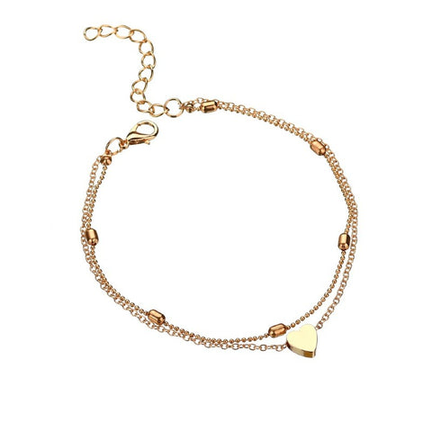 Double Love Heart Anklet