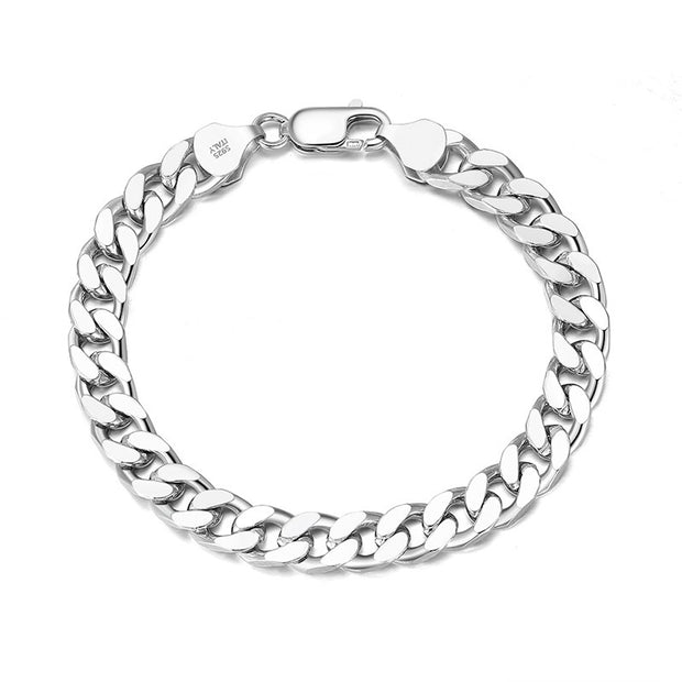 Sterling Silver Cuban Link Chain Bracelet