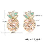 Diamond Pineapple Post Earrings