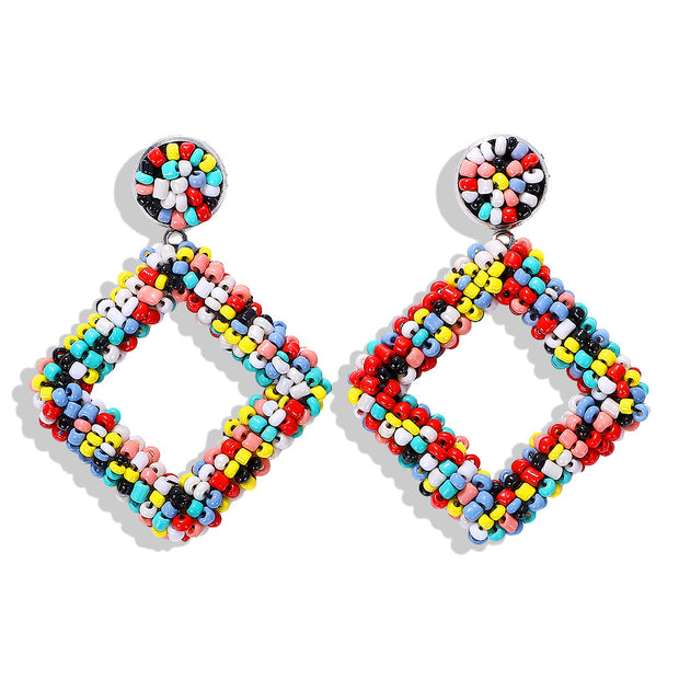 Handmade  Colorful Beaded Earrings