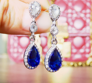 Sapphire Crystal "Diamond" Earrings