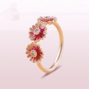 Pink Daisy "Trio" Ring