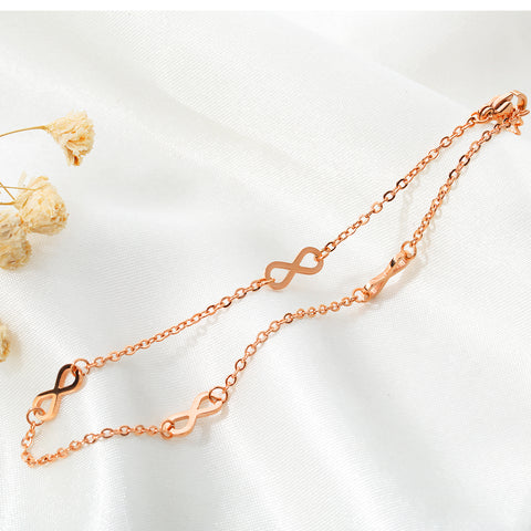 Rose Gold Infinity Anklet