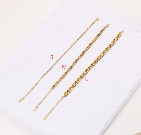 3 Piece Chain Anklet Set