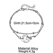 "Wonderlust" Three-piece Map Anklet