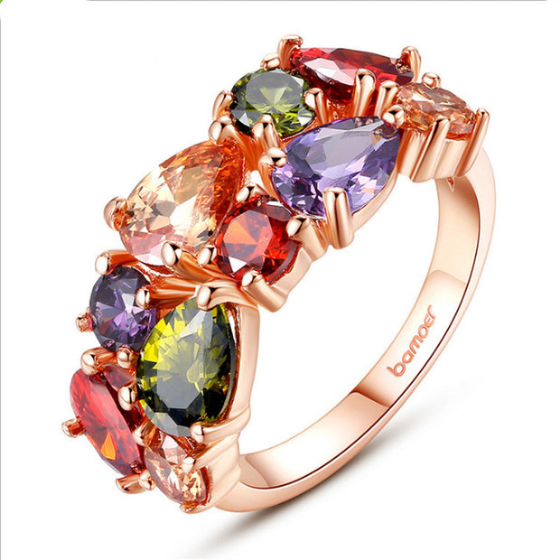 "Rainbow Bright" Multi Colored Gemstone Ring