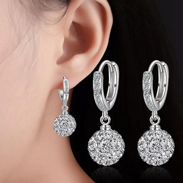 "Belle of the Ball" Round Drop Earrings