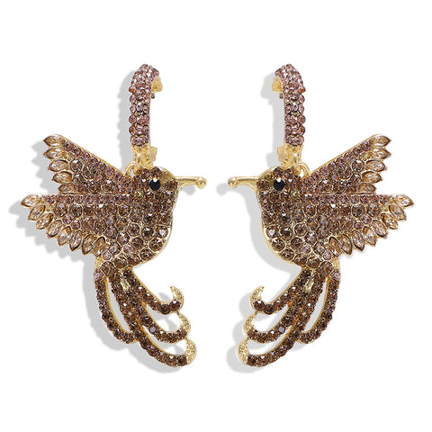 "Birds of a Feather" Full Diamond Earrings