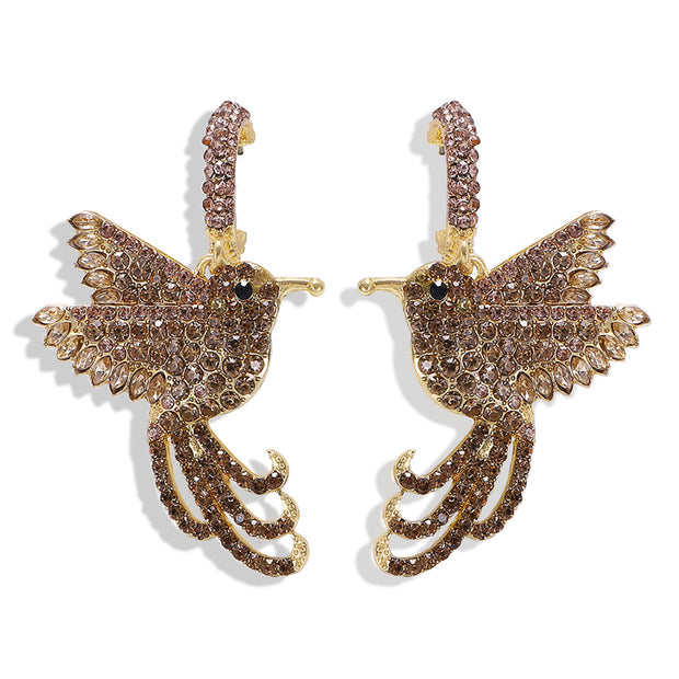 "Birds of a Feather" Full Diamond Earrings