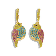 "Birds of a Feather" Full Diamond Earrings