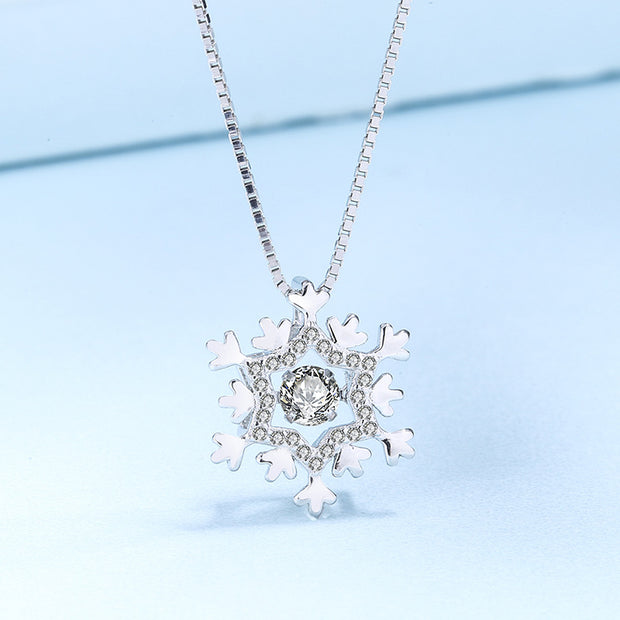 Sterling Silver "Let it Snow"  Pendant Necklace