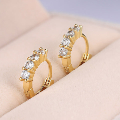 "Baby Girl" Diamond Hoop Earrings