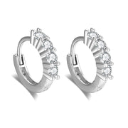 "Baby Girl" Diamond Hoop Earrings