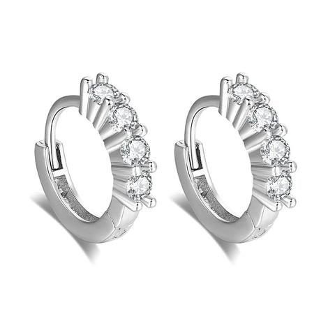 "Baby Girl" Diamond Hoop Earrings