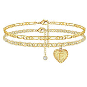 "Love Letter" Initial Anklet Set