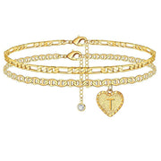 "Love Letter" Initial Anklet Set