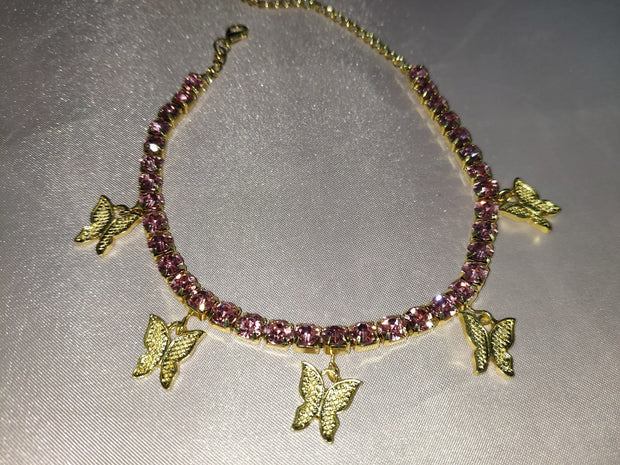 Butterfly Pendant Anklet