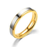 2 Tone Basic Couples Band Rings