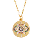 "Evil Eye Protection" Rainbow Necklace