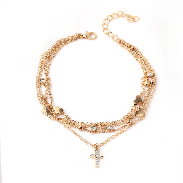 "Leave it on the Cross" Anklet Set