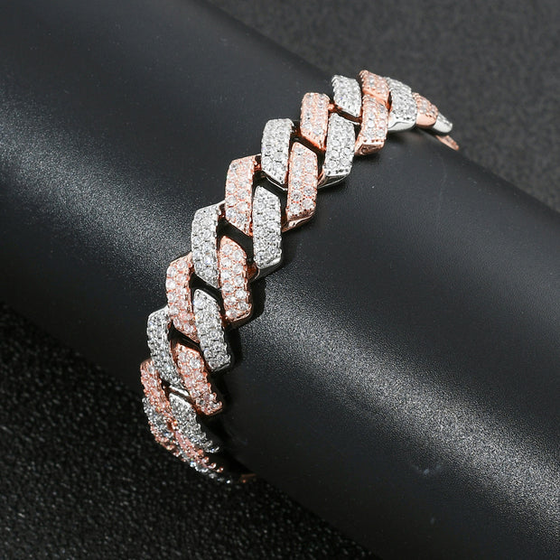 "Got Me Twisted" 2 Tone Cuban Bracelet