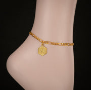 "Put a Hex on Me" Hexagon Intial Anklet