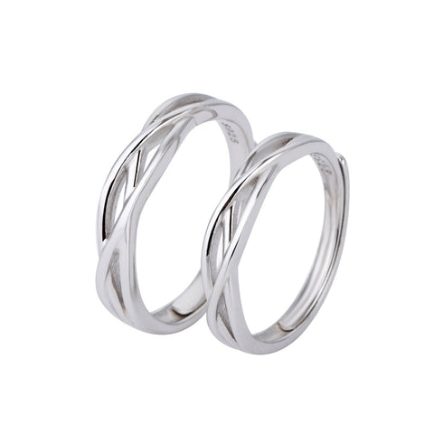 Criss Cross Sterling Silver Infinity Bands