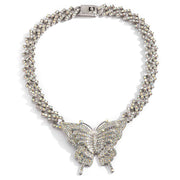 Full Diamond Cuban Buckle Chain Necklace