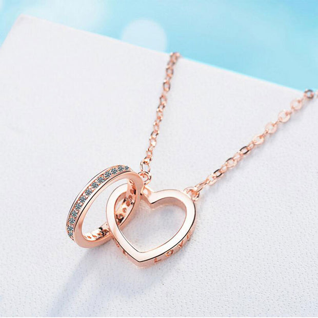 "Heart's Desire" 2 Ring Pendant Necklace