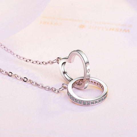 "Heart's Desire" 2 Ring Pendant Necklace