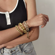 Micro-Inlaid Chain Bracelet Set