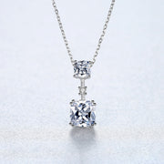 "Crystal Clear" Double Pendant Necklace