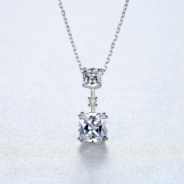 "Crystal Clear" Double Pendant Necklace