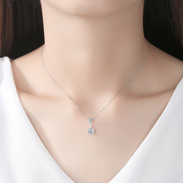 "Crystal Clear" Double Pendant Necklace