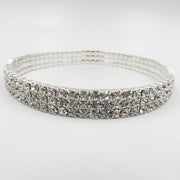 "Three the Hard Way" Flashing Diamond Elastic  Anklet