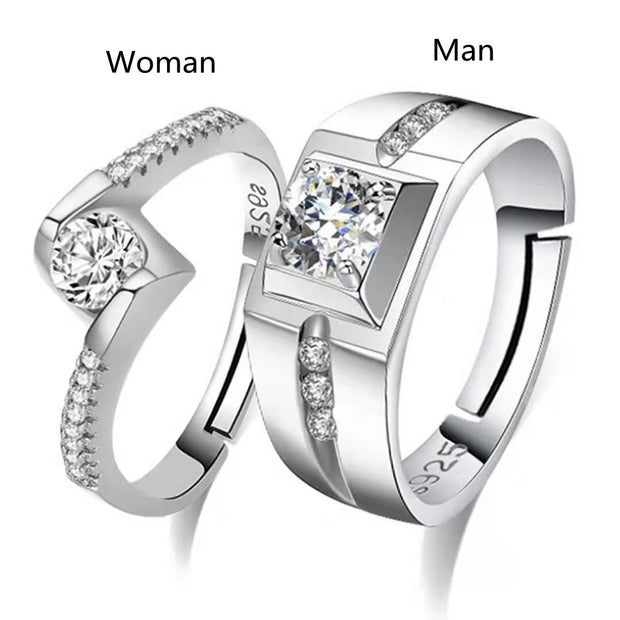 "Fallen for You" Couples Ring Set