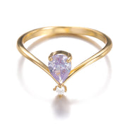 Pear Shaped Birthstone Ring