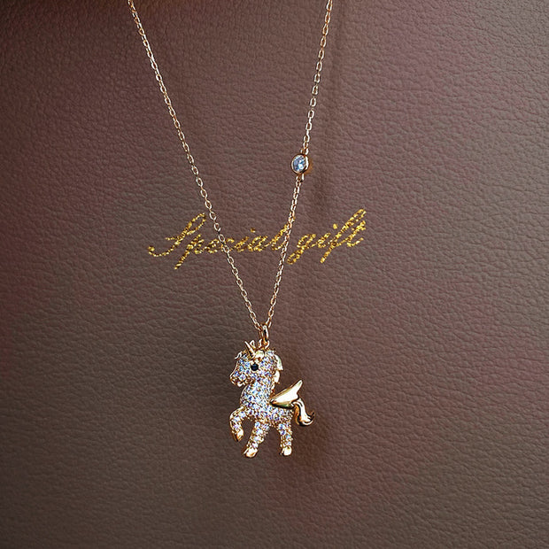 "Lucky Unicorn" Pendant Necklace