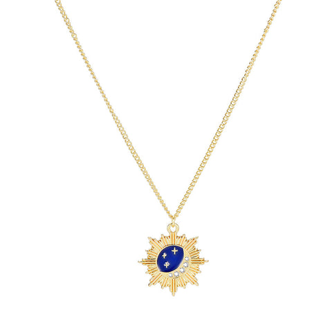 "Blue Moon" Cosmic Pendant Necklace