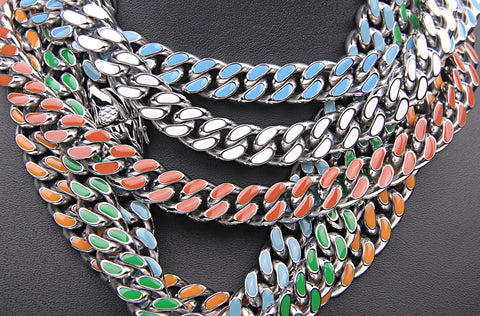 Men's Color Epoxy Cuban Chain