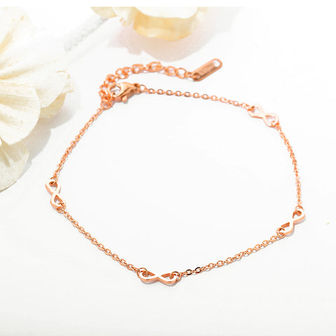 Rose Gold Infinity Anklet