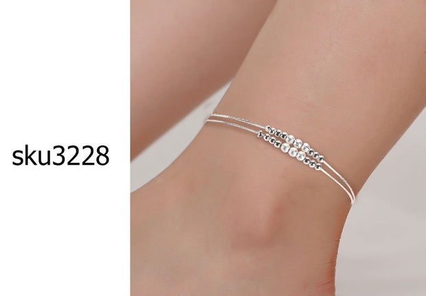 Korean Beaded Layered Anklet