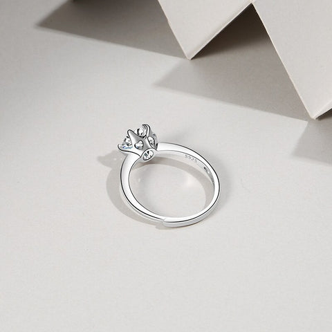 " Down on One Knee" Solitare Ring