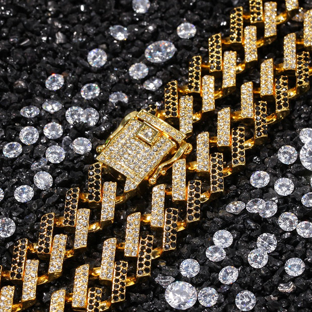 Rhombus Black Diamond Cuban Chain