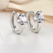 Sterling Silver Single Diamond "Flash" Earrings