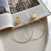 "When in Rome" Coin Hoop Earrings