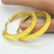 Multi Color "Crystal Mesh" Hoop Earrings