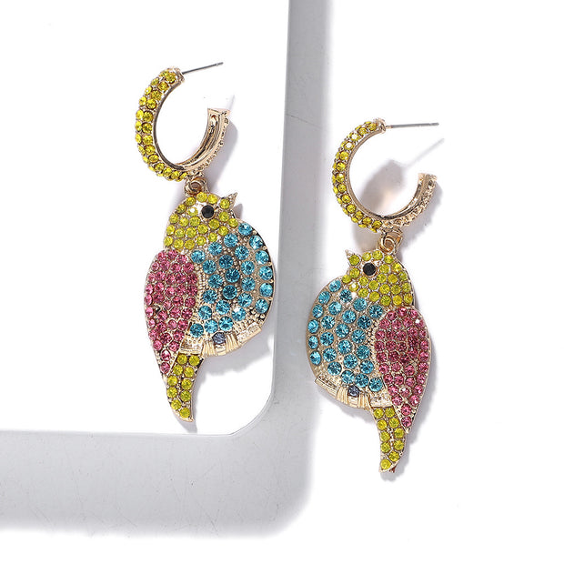 "Birds of a Feather" Full Diamond Earrings