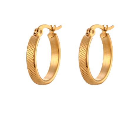 "Eleanor" Gold Hoop Earrings