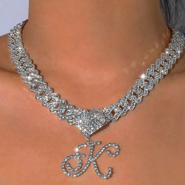 Full Diamond Cuban "Love Letter" Necklace